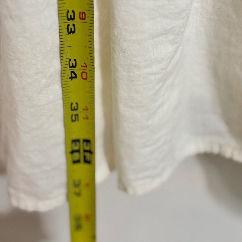 Old Navy Dress Women XL White Cotton Embroidered Cotton Boho Babydoll Pockets - Picture 7 of 10